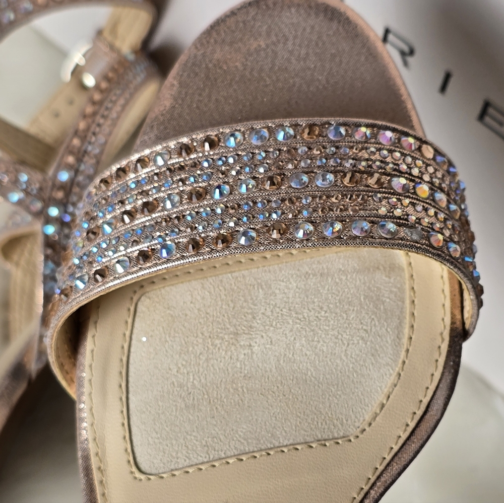 Alex Marie Women's Rose Gold Embellished Heels Size 8 1/2 - Picture 5 of 15